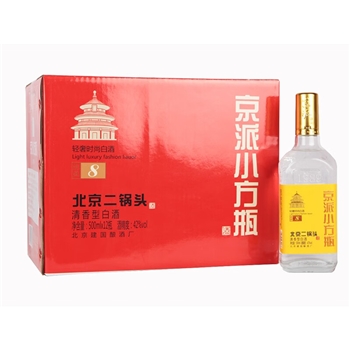 北京二锅头京派小方瓶 黄标