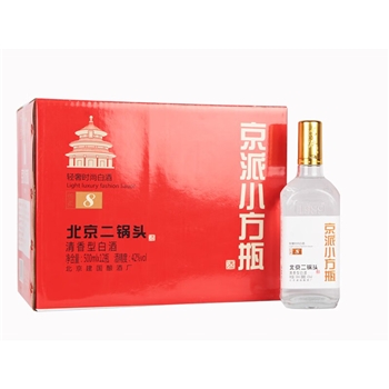 北京二锅头京派小方瓶 白标